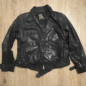 Madewell Wearmaster Black Leather Moto Jacket - Sz S